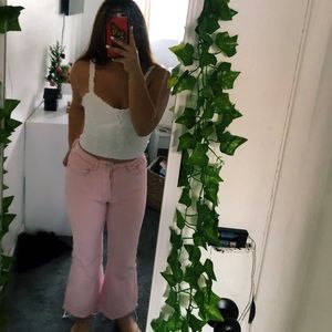 princess polly light pink flare jeans